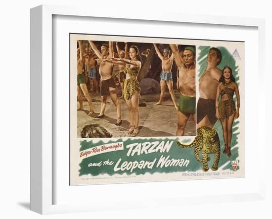 Tarzan and the Leopard Woman, 1946-null-Framed Art Print