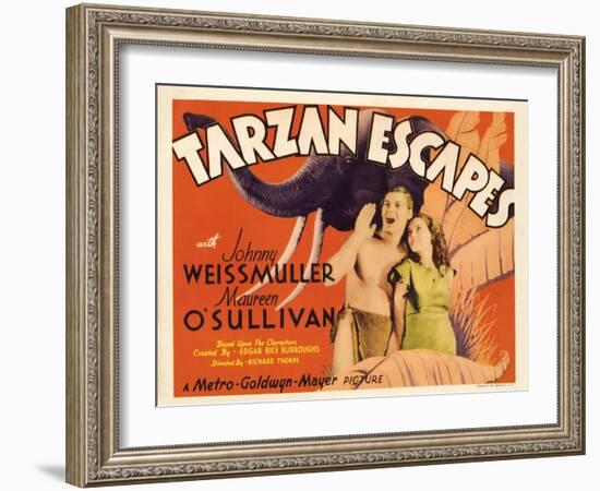 Tarzan Escapes, 1936-null-Framed Art Print