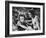Tarzan Escapes, from Left: Maureen O'Sullivan, Johnny Weissmuller, 1936-null-Framed Premium Photographic Print