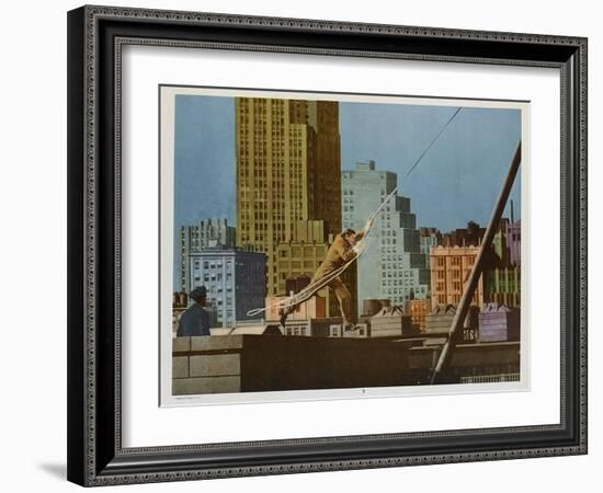 Tarzan's New York Adventure, 1942-null-Framed Art Print