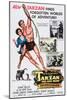 Tarzan, the Ape Man, from Left: Joanna Barnes, Denny Miller, 1959-null-Mounted Art Print