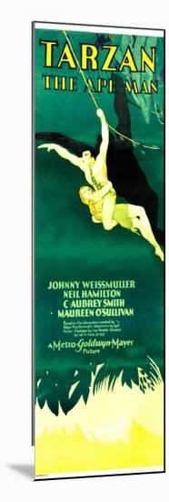 TARZAN THE APE MAN, Maureen O'Sullivan, Johnny Weissmuller, 1932-null-Mounted Art Print