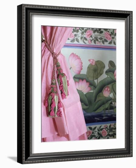 Tassels, Pink Curtains and Painted Walls, the Shiv Niwas Palace Hotel, Udaipur, India-John Henry Claude Wilson-Framed Photographic Print