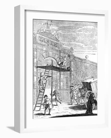 Taste: the Gate of Burlington House, 1731-William Hogarth-Framed Giclee Print