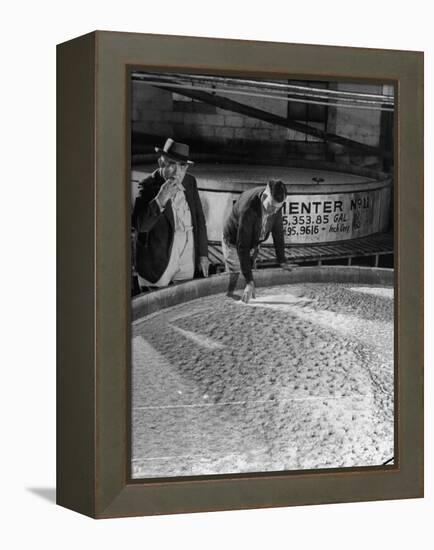 Tasters Testing Whiskey at Jack Daniels Distillery-Ed Clark-Framed Premier Image Canvas