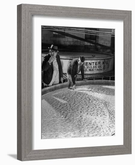 Tasters Testing Whiskey at Jack Daniels Distillery-Ed Clark-Framed Photographic Print