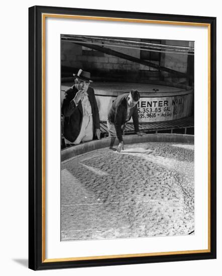 Tasters Testing Whiskey at Jack Daniels Distillery-Ed Clark-Framed Photographic Print