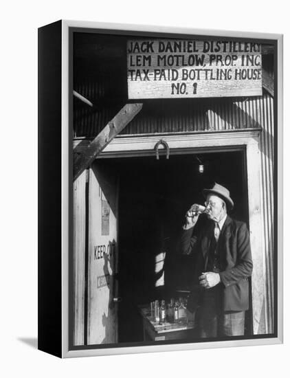 Tasters Testing Whiskey at the Jack Daniels Distillery-Ed Clark-Framed Premier Image Canvas