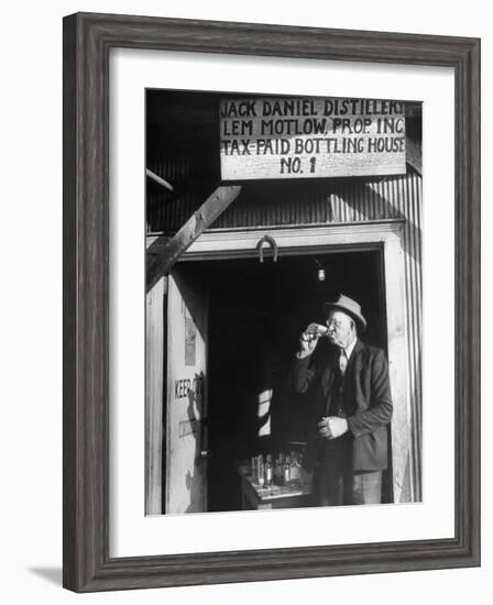 Tasters Testing Whiskey at the Jack Daniels Distillery-Ed Clark-Framed Photographic Print