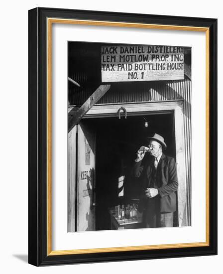 Tasters Testing Whiskey at the Jack Daniels Distillery-Ed Clark-Framed Photographic Print