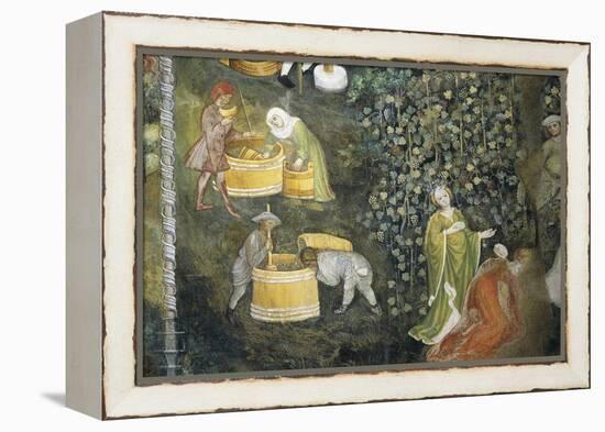 Tasting New Must Fresco Attributed to Bohemian Master Venceslao-null-Framed Premier Image Canvas