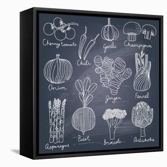 Tasty Vegetables-smilewithjul-Framed Stretched Canvas