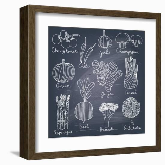 Tasty Vegetables-smilewithjul-Framed Art Print