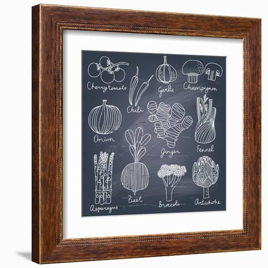 Tasty Vegetables-smilewithjul-Framed Art Print