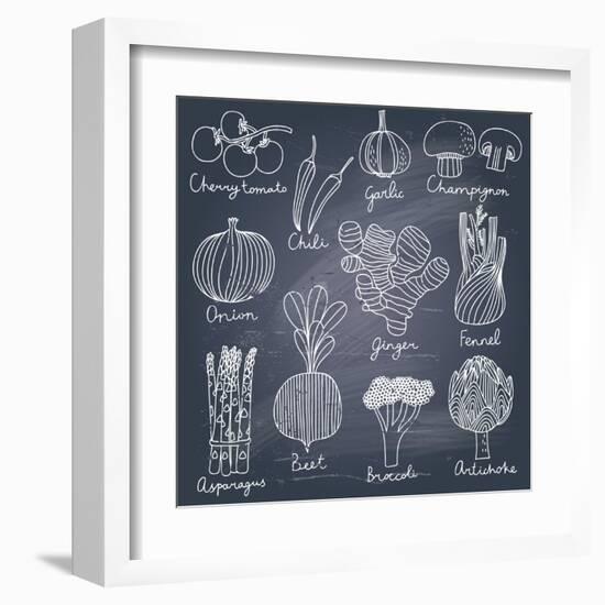 Tasty Vegetables-smilewithjul-Framed Art Print