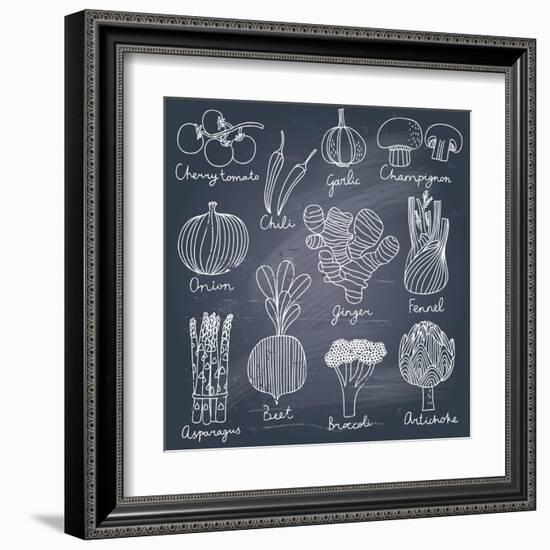 Tasty Vegetables-smilewithjul-Framed Art Print