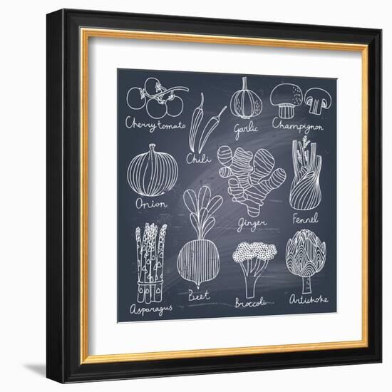 Tasty Vegetables-smilewithjul-Framed Art Print