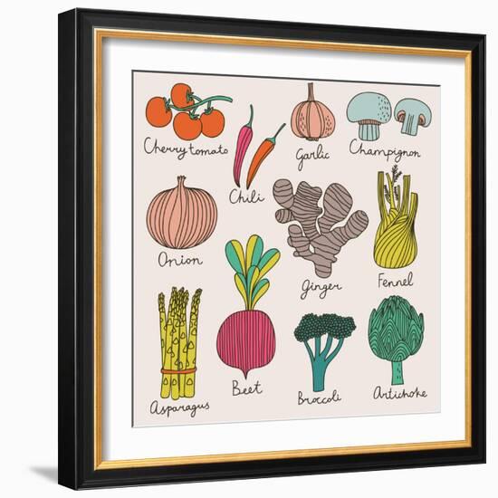 Tasty Vegetables-smilewithjul-Framed Premium Giclee Print