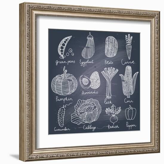 Tasty Vegetables-smilewithjul-Framed Art Print