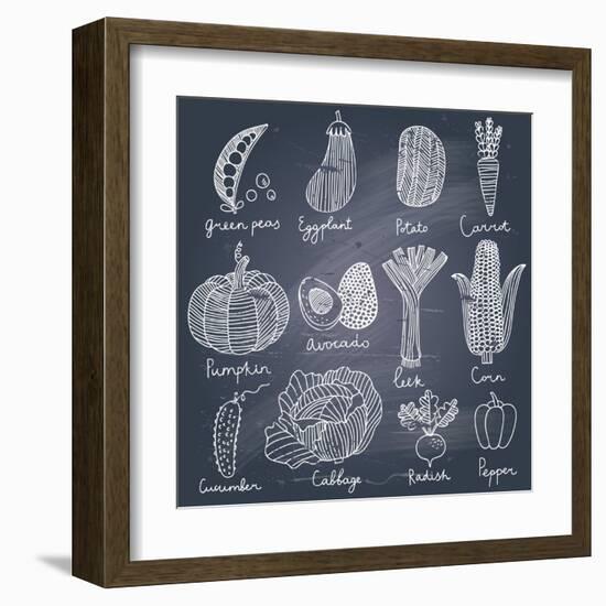 Tasty Vegetables-smilewithjul-Framed Art Print