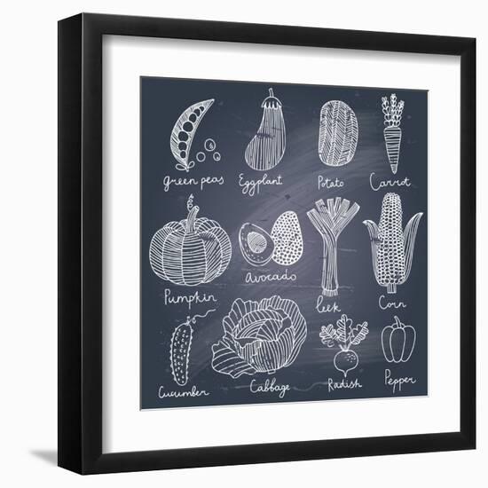 Tasty Vegetables-smilewithjul-Framed Art Print