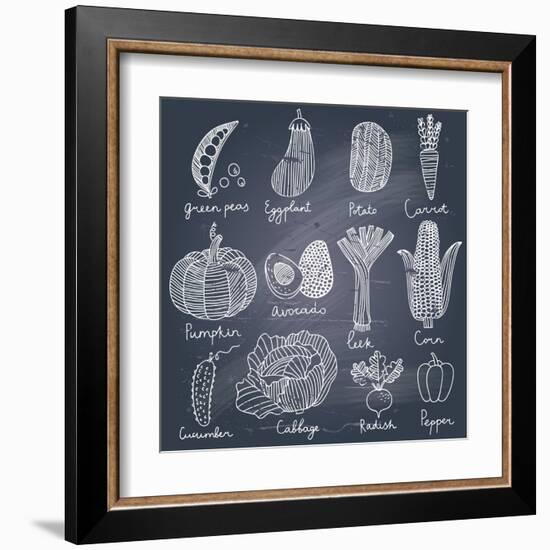 Tasty Vegetables-smilewithjul-Framed Art Print