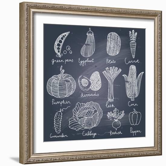 Tasty Vegetables-smilewithjul-Framed Art Print