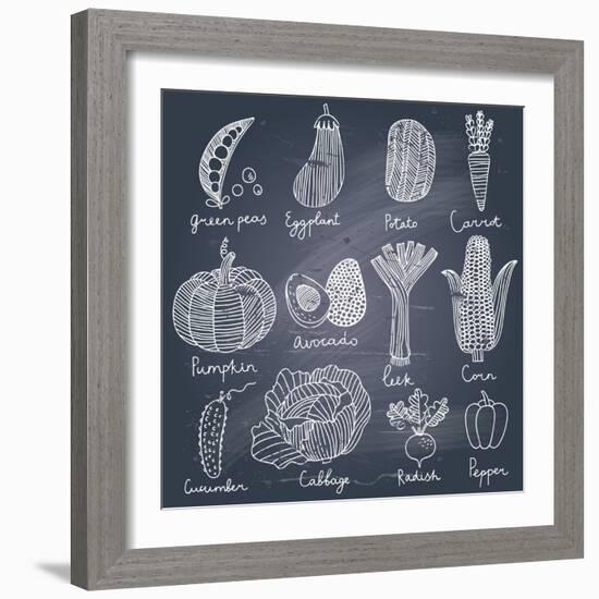 Tasty Vegetables-smilewithjul-Framed Art Print