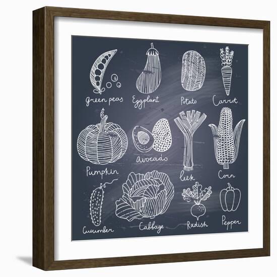 Tasty Vegetables-smilewithjul-Framed Art Print