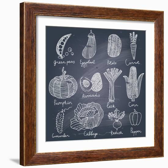 Tasty Vegetables-smilewithjul-Framed Art Print