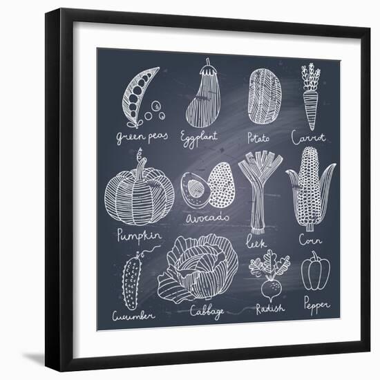 Tasty Vegetables-smilewithjul-Framed Art Print