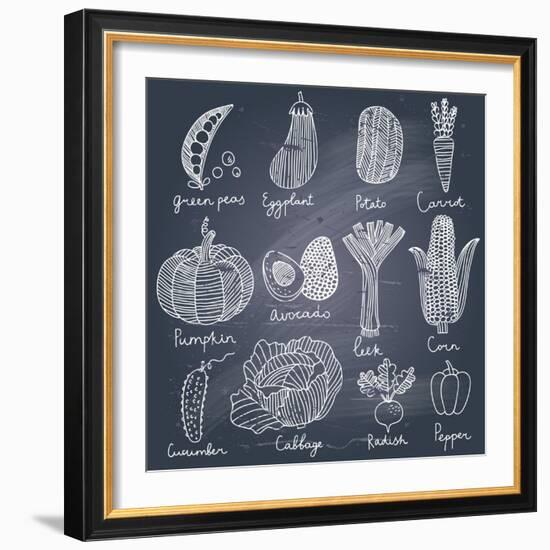 Tasty Vegetables-smilewithjul-Framed Art Print