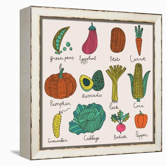 Tasty Vegetables-smilewithjul-Framed Stretched Canvas