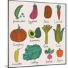 Tasty Vegetables-smilewithjul-Mounted Art Print