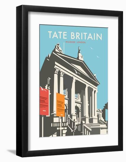 Tate Britain (Blue) - Dave Thompson Contemporary Travel Print-Dave Thompson-Framed Art Print