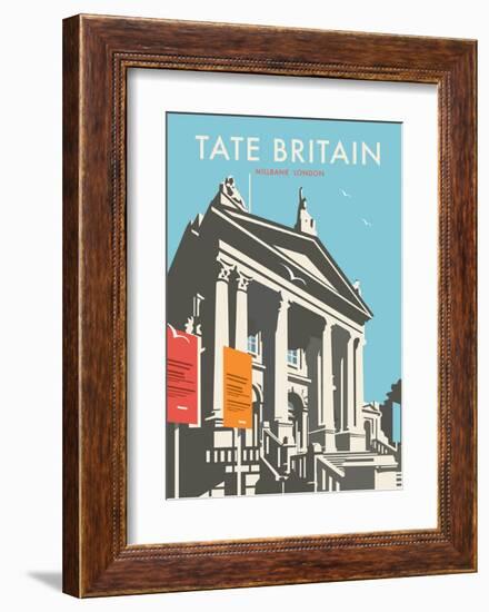 Tate Britain (Blue) - Dave Thompson Contemporary Travel Print-Dave Thompson-Framed Art Print