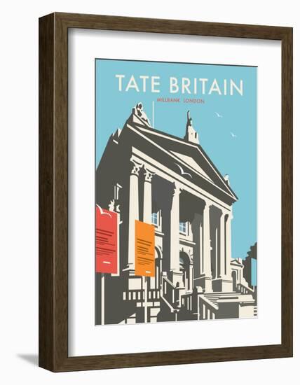 Tate Britain (Blue) - Dave Thompson Contemporary Travel Print-Dave Thompson-Framed Art Print