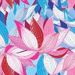 Beautiful Lotus Flower Pattern-Tatiana Korchemkina-Art Print