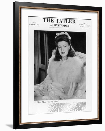 Tatler Front-Cover: Ginger Rogers-null-Framed Photographic Print