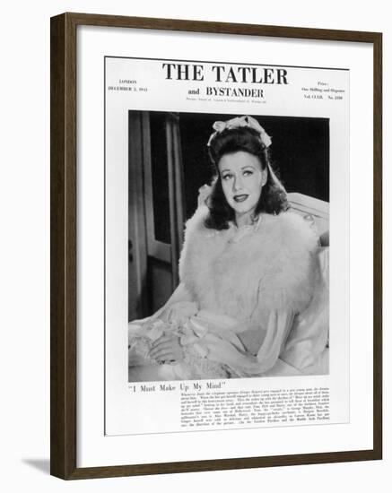 Tatler Front-Cover: Ginger Rogers-null-Framed Photographic Print