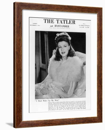 Tatler Front-Cover: Ginger Rogers-null-Framed Photographic Print