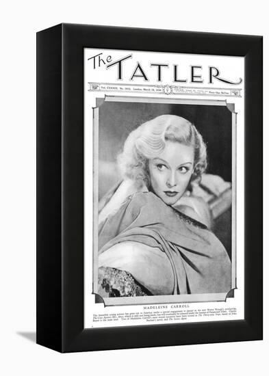 Tatler Front-Cover: Madeleine Carroll-null-Framed Premier Image Canvas