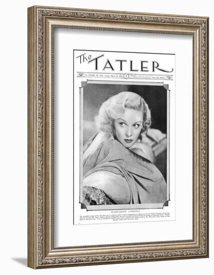 Tatler Front-Cover: Madeleine Carroll-null-Framed Photographic Print