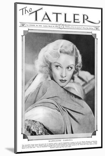 Tatler Front-Cover: Madeleine Carroll-null-Mounted Photographic Print