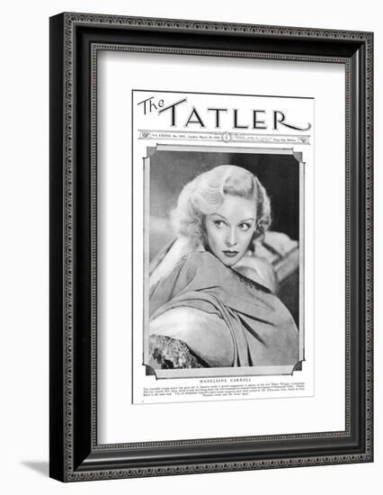 Tatler Front-Cover: Madeleine Carroll-null-Framed Photographic Print