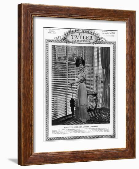 Tatler Front-Cover: Paulette Goddard-null-Framed Photographic Print