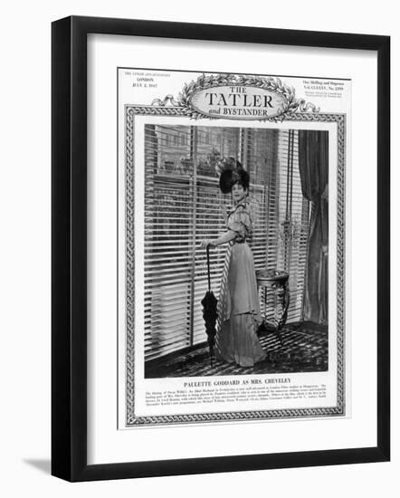 Tatler Front-Cover: Paulette Goddard-null-Framed Photographic Print