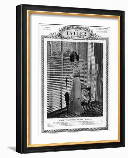 Tatler Front-Cover: Paulette Goddard-null-Framed Photographic Print