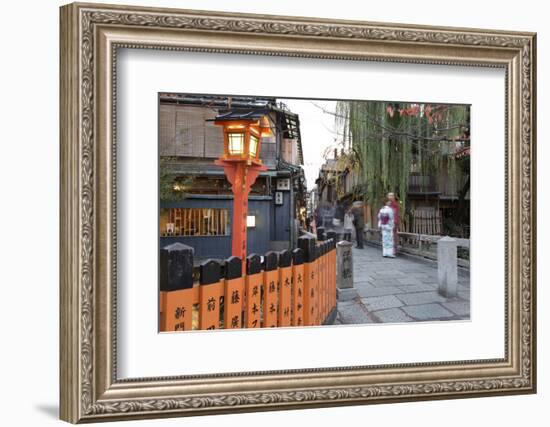 Tatsumi Bashi, the Bridge from Memoirs of a Geisha Novel, Gion District (Geisha Area), Kyoto, Japan-Stuart Black-Framed Photographic Print