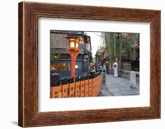 Tatsumi Bashi, the Bridge from Memoirs of a Geisha Novel, Gion District (Geisha Area), Kyoto, Japan-Stuart Black-Framed Photographic Print